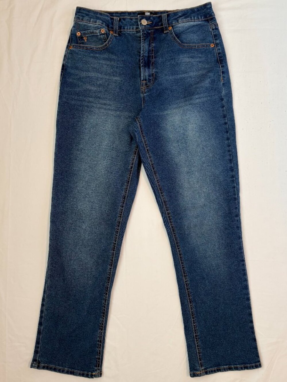 FRYE Straight Leg High Waist Jeans Medium Wash Denim Women's Size 6 / 28 - Picture 2 of 12